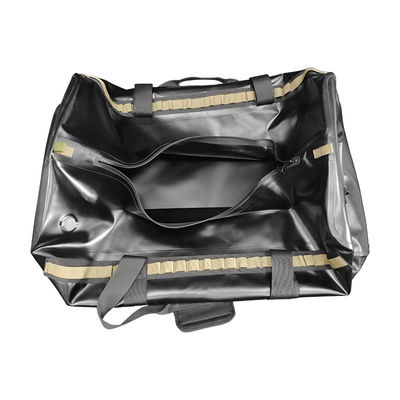 กระเป๋า Duffel แห้งกันน้ำกลางแจ้ง TPU 120L สีดำสำหรับตั้งแคมป์