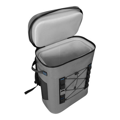 สีเทาเข้ม Leakproof Soft Cooler, กระเป๋าเก็บความเย็น 25L พร้อมแผ่นรองฉนวน
