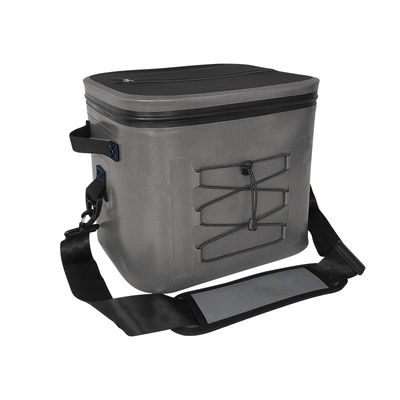Square 24 Can Cooler Bag สีเทาเข้มสำหรับกิจกรรมกลางแจ้ง OEM ODM