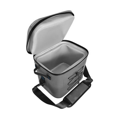Square 24 Can Cooler Bag สีเทาเข้มสำหรับกิจกรรมกลางแจ้ง OEM ODM