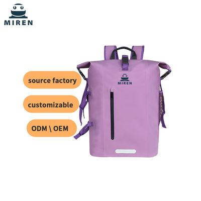กระเป๋าเป้ 500D PVC Waterproof Dry Bag Backpack สีม่วง ความจุ 30L