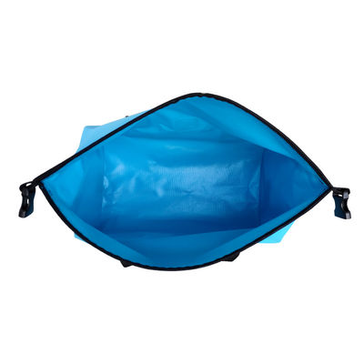 กระเป๋าแห้งกันน้ำ PVC สีฟ้าแบบพกพาน้ำหนักเบาความจุ 35L