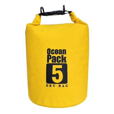 กระเป๋ากันน้ำ PVC น้ำหนักเบาทนทาน กระเป๋าเป้ Dry Bag ขนาด 10 ลิตร สีฟ้า