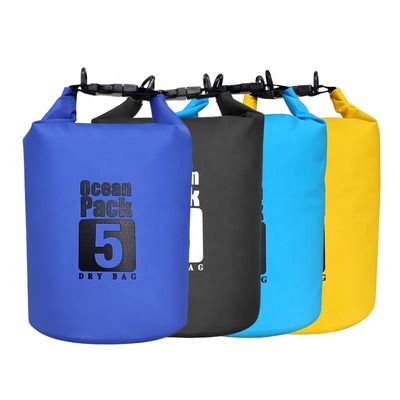 กระเป๋ากันน้ำ PVC น้ำหนักเบาทนทาน กระเป๋าเป้ Dry Bag ขนาด 10 ลิตร สีฟ้า
