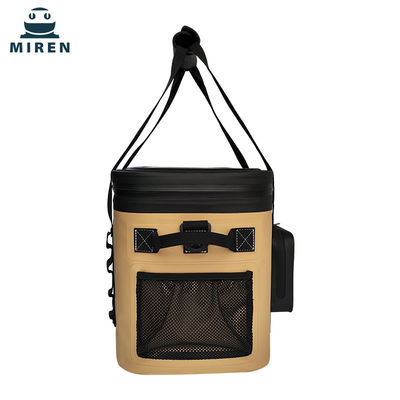 กระเป๋าเย็น 20L ที่สามารถปรับแต่งได้ในถุง TPU Khaki ที่กันน้ําและกันการรั่ว สามารถเก็บเบียร์หรือเครื่องดื่มได้ถึง 30 ถัง
